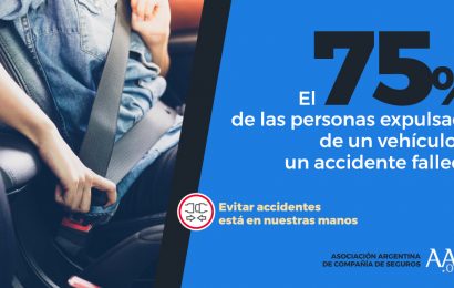 Accidentes de tránsito: 75% de las personas expulsadas de un vehículo en un accidente fallecen